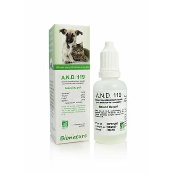 A.N.D. 119 Beauté du poil et du plumage 30 ml Bionature