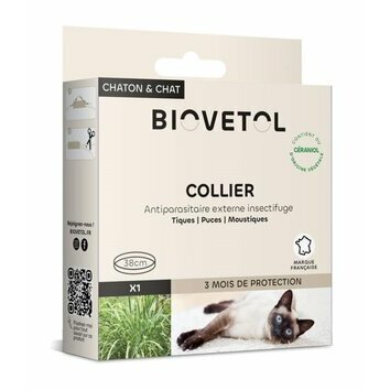 Collier insectifuge pour CHAT Biovétol Collier insectifuge pour CHAT Biovétol