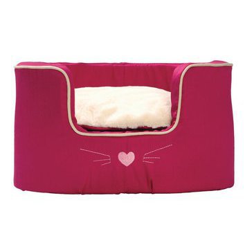 Panier et coffre chat ou petit chien Cachette framboise par Bobby