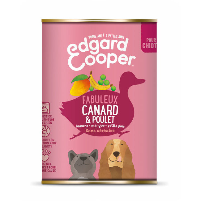 Pâtée pour chiot sans céréales 6 x 400 g Edgard et Cooper Pâtée pour chiot sans céréales 6 x 400 g Edgard et Cooper