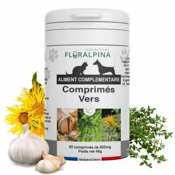 Comprimés Vers parasites internes chien chat Floralpina Comprimés Vers parasites internes chien chat Floralpina