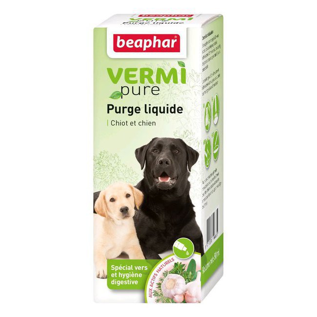 Vermipure Purge liquide chiot chien 50 ml Beaphar