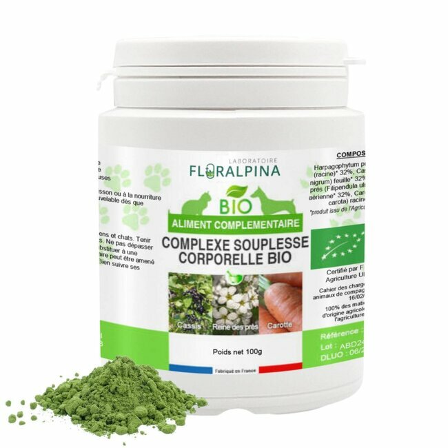 Complexe Souplesse Corporelle Bio 100 g Floralpina Complexe Souplesse Corporelle Bio 100 g Floralpina