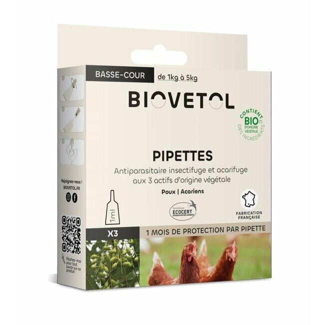 Pipettes BIO Basse-Cour x 3 Biovetol Pipettes BIO Basse-Cour x 3 Biovetol