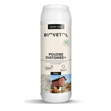 Poudre de terre de Diatomée Bio 200 g Biovetol