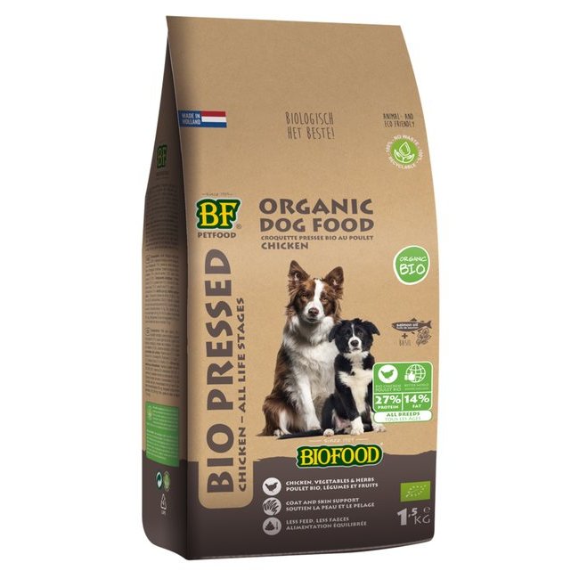 Croquettes Bio pressées au poulet BF Petfood Biofood Croquettes Bio pressées au poulet BF Petfood Biofood