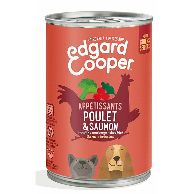 Pâtée pour chien Senior sans céréales 6 x 400 g Edgard et Cooper Pâtée pour chien Senior sans céréales 6 x 400 g Edgard et Cooper