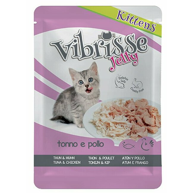 Alimentation du chat > Pâtées ou filets naturels Chat Chaton > Pâtée pour  chaton en gelée 18 x70 g Vibrisse Jelly : Albert le chien