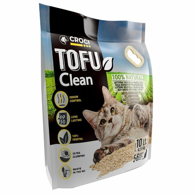 Jouet Couchage Et Litiere Litieres Naturelles Pour Animaux Litiere Naturelle Agglomerante Au Soja Tofu Clean De Croci Albert Le Chien