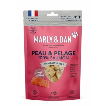 Bouchées pour chien Booster Peau et Pelage Oméga 3 en 50 g par Marly & Dan