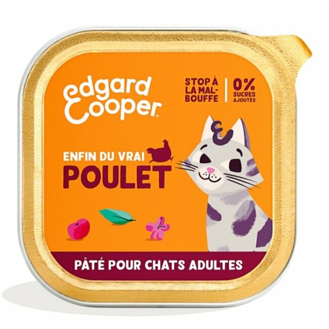 Alimentation du chat > Pâtées ou filets naturels Chat Chaton > Pâtée pour  chat à la viande fraîche Poulet 16 x 85 g Edgard et Cooper : Albert le chien