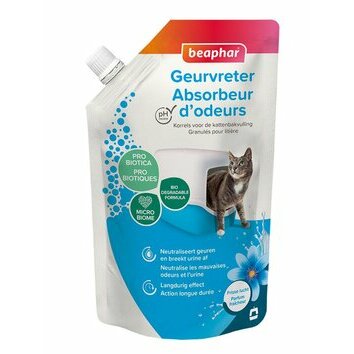 Absorbeur d'odeurs granulés pour litière Parfum fraîcheur 400 g Beaphar