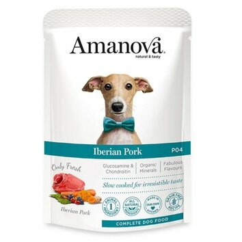 Pâtée naturelle pour chien sans céréales Porc ibérique 12 x 100 g Amanova Pâtée naturelle pour chien sans céréales Porc ibérique 12 x 100 g Amanova