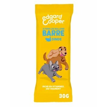 Barre protéinée naturelle chien à la dinde 30 g Edgard et Cooper
