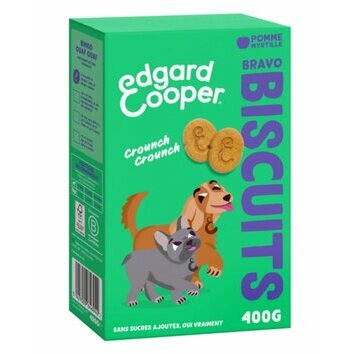 Biscuits protéinés naturels pour chien Pomme Myrtilles 400g Edgard et Cooper