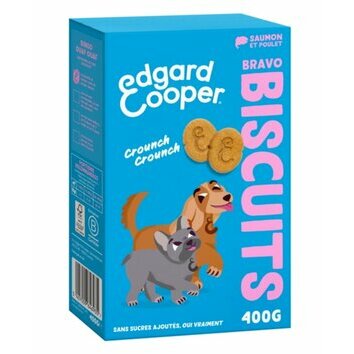 Biscuits protéinés naturels pour chien Saumon poulet 400g Edgard et Cooper
