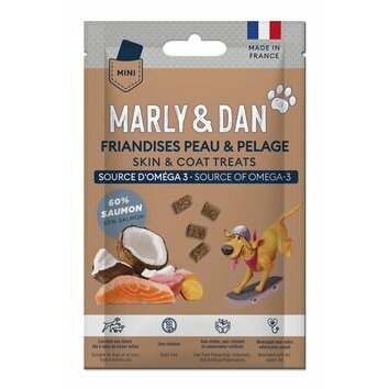 Friandises chiens Peau et Pelage Mini sachet 20 g Marly et Dan Friandises chiens Peau et Pelage Mini sachet 20 g Marly et Dan