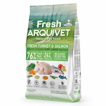 Croquettes semi-humide Fresh Chiot Junior dinde saumon frais 2.5 kg Arquivet Croquettes semi-humide Fresh Chiot Junior dinde saumon frais 2.5 kg Arquivet