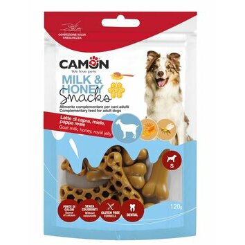 Snacks pour chien Lait de chèvre, miel et gelée royale 150 g Camon Snacks pour chien Lait de chèvre, miel et gelée royale 150 g Camon