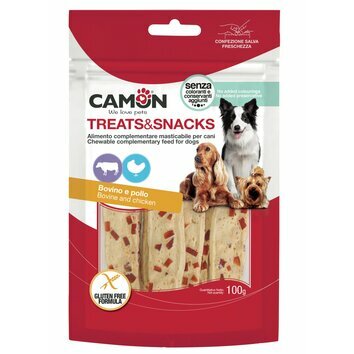 Barres à mâcher boeuf poulet séchés pour chien 100 g Camon Barres à mâcher boeuf poulet séchés pour chien 100 g Camon