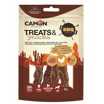 Dental Snack lamelles de patate douce avec poulet pour chien 90 g Camon