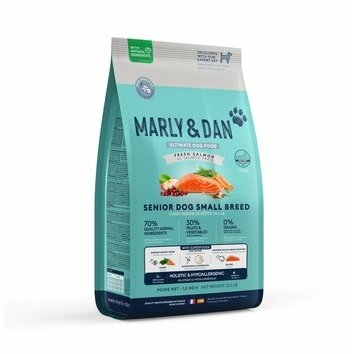 Croquettes Chien Senior petite Taille saumon frais 1.5 kg Marly et Dan