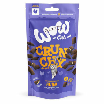 Friandises croustillantes chat Crunchy avec poulet  60 g Wow