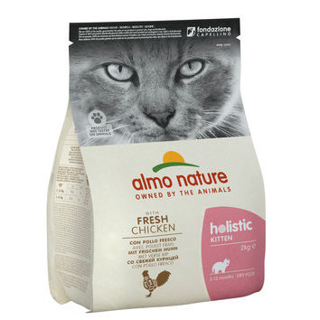 Croquettes Holistic kitten chaton au poulet 2 kg Almo Nature Croquettes Holistic kitten chaton au poulet 2 kg Almo Nature