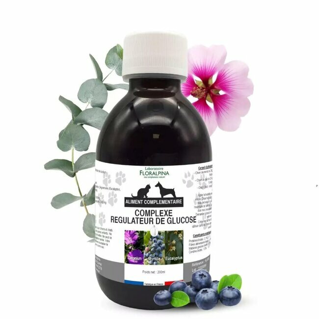 Régulateur de glucose chien chat 200 ml Floralpina