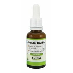 Soin des oreilles chien et chat bact&eacute;ricide et virucide 30 ml Anibio