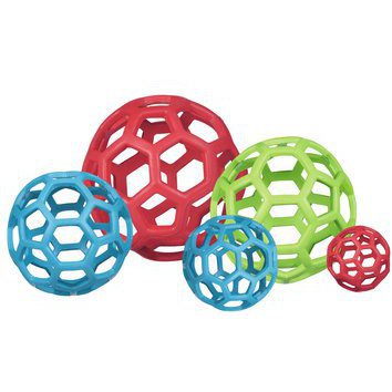 JW Pet Hol-ee Roller Dog Toy Balle-alveolee-cache-friandises