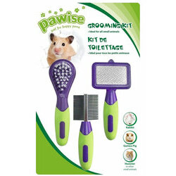 Kit de toilettage brosse carte et peigne Petits Animaux par Pawise