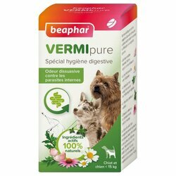 Vermipure purge aux plantes chiot petit chien 50 comprimés Beaphar