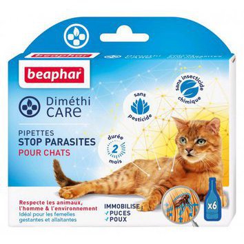 Pipettes Stop Parasites pour chat Diméthicare X 6 Beaphar Pipettes Stop Parasites pour chat Diméthicare X 6 Beaphar