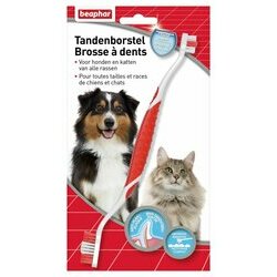 Brosse à dents à deux têtes chien et chat Beaphar