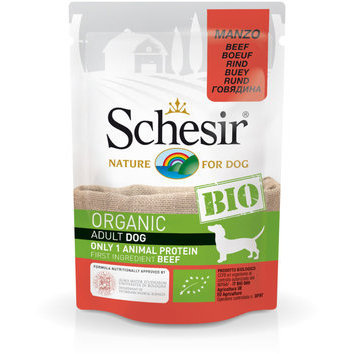 Pâtée Bio pour chien au boeuf 16 x 85 g Schesir Pâtée Bio pour chien au boeuf 16 x 85 g Schesir