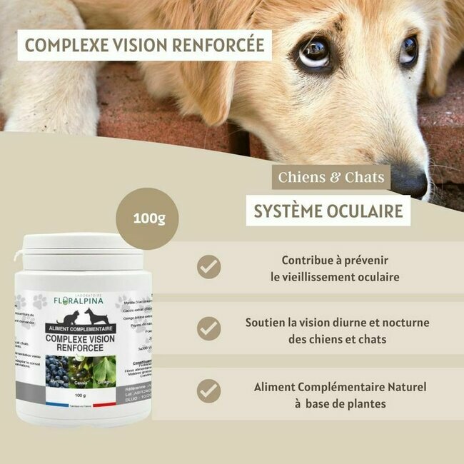 Complexe Vision Renforcée chien et chat 100 g Floralpina