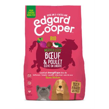 Croquettes Bio pour chien Boeuf Poulet frais Edgard & Cooper