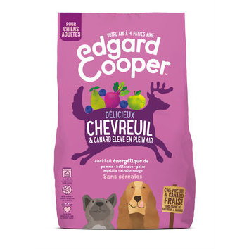 Croquettes pour chien Chevreuil Canard frais Edgard Cooper Croquettes pour chien Chevreuil Canard frais Edgard Cooper