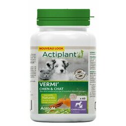 Vermi Chien Chat Hygiène intestinale x 60 U par Agecom Vermi Chien Chat Hygiène intestinale x 60 U par Agecom