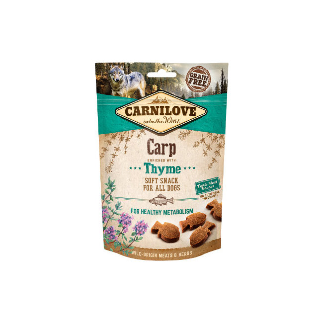 Friandises sans céréales Soft semi-humides 200 g Carnilove CARPE et THYM