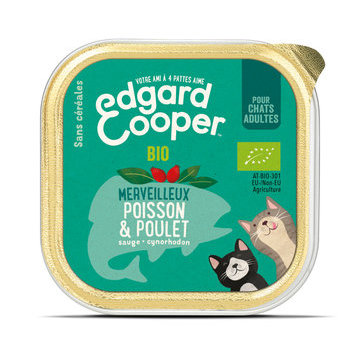 Pâtée Bio pour chat adulte Edgard et Cooper 19 x 85 g Pâtée Bio pour chat adulte Edgard et Cooper 19 x 85 g