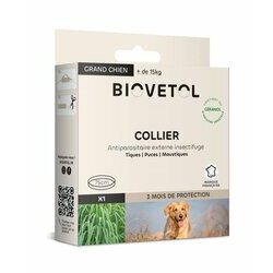 Collier insectifuge Grand Chien + 15 kg Biovetol