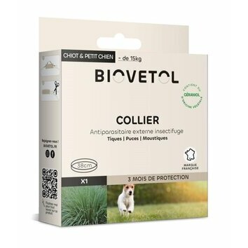 Collier insectifuge Petit Chien - 15 kg Biovétol