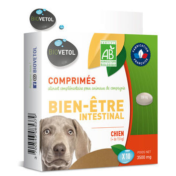 Comprimés BIO chien Bien-être intestinal x 10 Biovetol Comprimés BIO chien Bien-être intestinal x 10 Biovetol