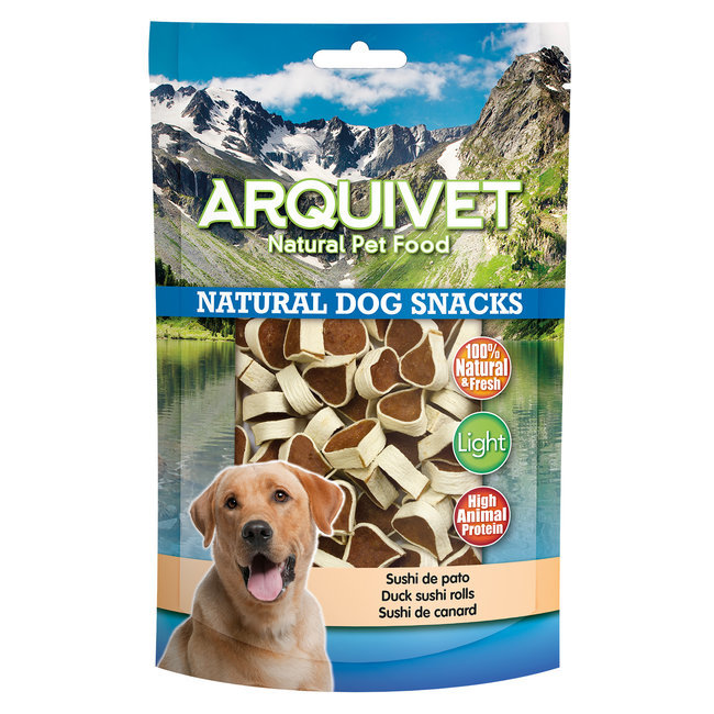 Sushi de Canard Light pour chien 100 g - Arquivet