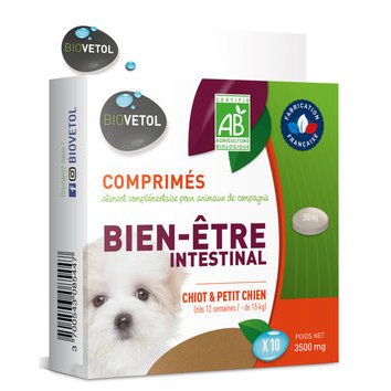Bien-être intestinal BIO Chiot et Petit Chien Biovetol