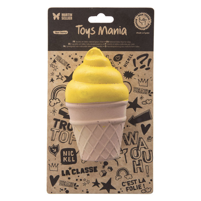Jouet latex naturel Ice Cream par Martin Sellier JAUNE