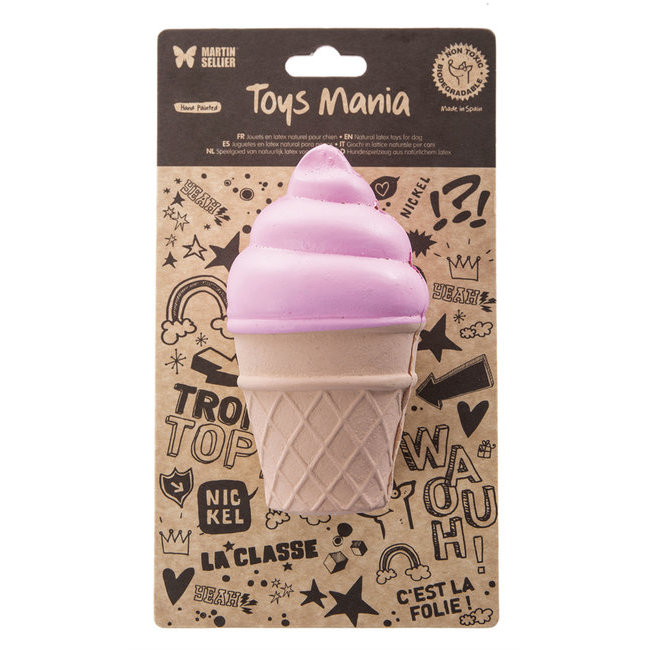 Jouet latex naturel Ice Cream par Martin Sellier ROSE