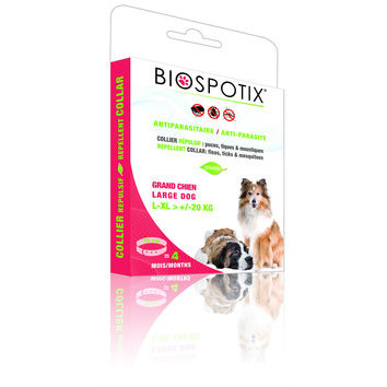 Collier antiparasitaire Biospotix grand chien par Biogance